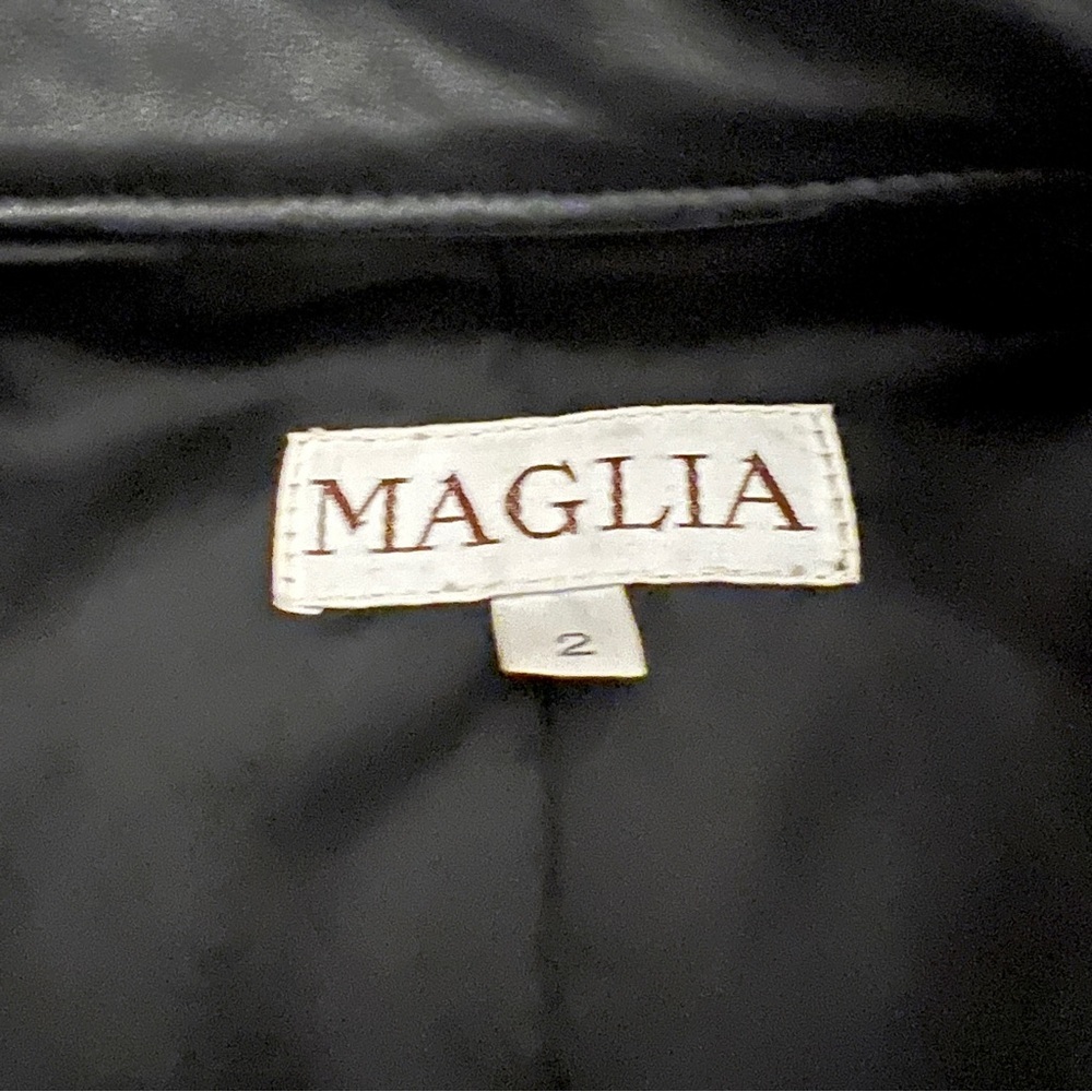 OVERSIZED BOMBER JACKET 80s MAGLIA like HAILEY BEIBER'S Leather Black VINTAGE - Picture 7 of 16